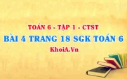 Bài 4 trang 18 SGK Toán 6 Tập 1 Chân trời sáng tạo